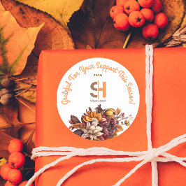 Op maat gemaakte logo Thanksgiving-bedrijfssticker Ronde Sticker