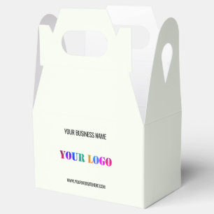 Op maat gemaakte logo website naam promotionele fa bedankdoosjes