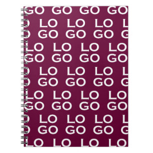 Op maat gemaakte logo zakelijke of bedrijf op bord notitieboek