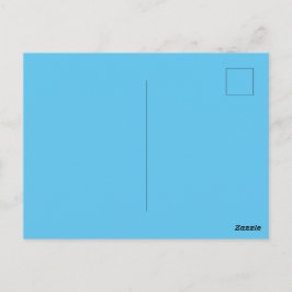Op maat gemaakte luchtblauwe standaard foto perfec briefkaart