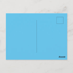 Op maat gemaakte luchtblauwe standaard foto perfec briefkaart