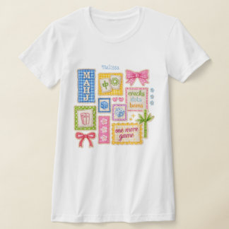 Op maat gemaakte Mahjong-patches namaakborduurwerk T-shirt