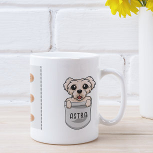 Op maat gemaakte Malse Schattige Maltese voor Hond Koffiemok