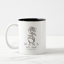 Op maat gemaakte MAMA Roos Minimalistische Koffiem
