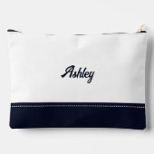 Op maat gemaakte marine wit gepersonaliseerde prep etui (Achterkant)