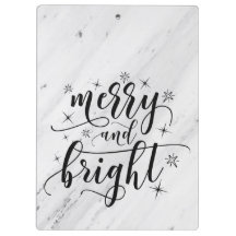 Op maat gemaakte marmeren kerstclipboard