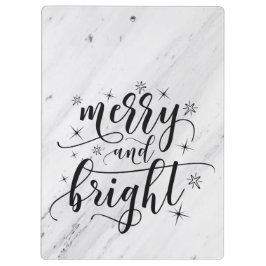 Op maat gemaakte marmeren kerstclipboard klembord