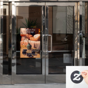 Op maat gemaakte massagestudio Zakelijk 2  Raamsticker