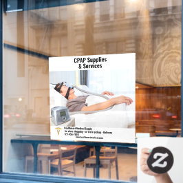 Op maat gemaakte medische benodigdheden winkel CPA Raamsticker