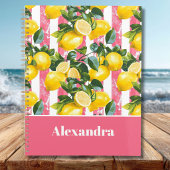 Op maat gemaakte mediterrene citroenpatroon planne planner
