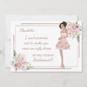 Op maat gemaakte meisjes bruidsmeisje voorstelkaar kaart (Voorkant)