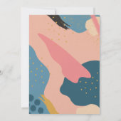 Op maat gemaakte Memphis stijl abstract goud roze  Kaart (Achterkant)