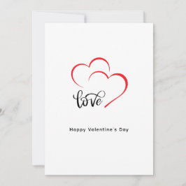 Op maat gemaakte merk Rode Zwarte Minimalistische  Feestdagenkaart