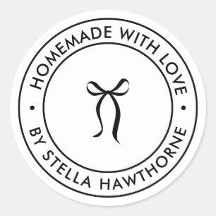 Op maat gemaakte Met Liefde Boog Ronde Sticker