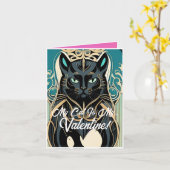 Op Maat Gemaakte Mijn Kat Is Mijn Valentijnsdag Ar Kaart (Gele Bloem)