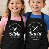 Op maat gemaakte mini-chef kids schort met keukenn
