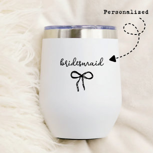 Op maat gemaakte minimalistische bruidsfeest wijnb
