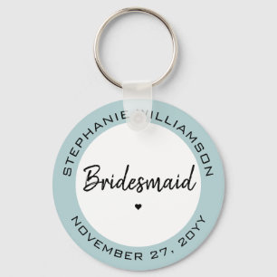 Op maat gemaakte minimalistische bruidsmeisje gepe sleutelhanger