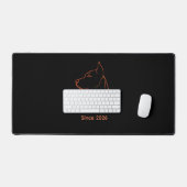 Op maat gemaakte minimalistische Dobermann-bureaum Bureaumat (Keyboard & Muis)
