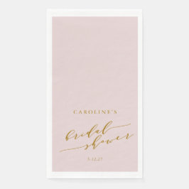 Op maat gemaakte minimalistische elegante roze bru servet