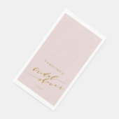 Op maat gemaakte minimalistische elegante roze bru servet (Hoek)