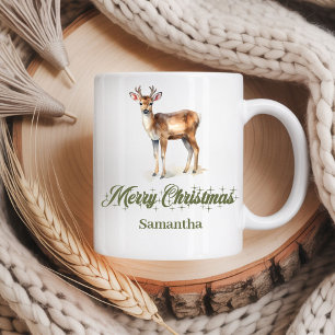Op maat gemaakte minimalistische kerst mok cadeau