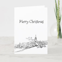 Op maat gemaakte minimalistische kerstwens feestdagen kaart