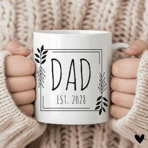 Op maat gemaakte minimalistische mok voor papa voo