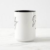 Op maat gemaakte minimalistische mok voor papa's v (Midden)
