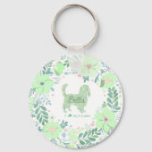 Op maat gemaakte Mintgroene Cavalier King Charles Sleutelhanger (Voorkant)