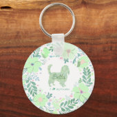 Op maat gemaakte Mintgroene Cavalier King Charles Sleutelhanger (Voorkant)