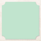 Op maat gemaakte mintgroene papieren onderzetters (Voorkant)