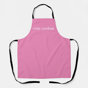 op maat gemaakte miss cookies - eenvoudige roze -  schort