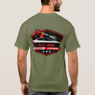 Op maat gemaakte mobiele autowas-detailing bedrijf t-shirt