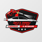 Op maat gemaakte mobiele autowas-detailservice  raamsticker (Vel)