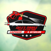 Op maat gemaakte mobiele autowas-detailservice  raamsticker (Vel 3)