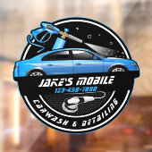 Op maat gemaakte mobiele autowasbeurt detailing bl raamsticker (Vel 2)