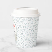 Op maat gemaakte moderne bloemenframe bruidsdouche papieren bekers (Links)