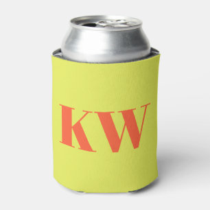 Op maat gemaakte moderne chartreuse monogram initi blikjeskoeler