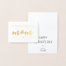 Op maat gemaakte moderne en elegante Moederdag-fol