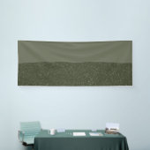 Op maat gemaakte moderne mosgroene banner met gest (Beurs)