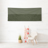 Op maat gemaakte moderne mosgroene banner met gest (Insitu)