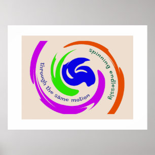 Op maat gemaakte moderne motivatie abstracte kunst poster