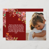 Op maat gemaakte Moederdag cadeau en liefdevolle b Feestdagenkaart (Voorkant / Achterkant)