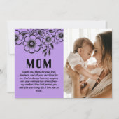 Op maat gemaakte Moederdag cadeau en liefdevolle b Feestdagenkaart (Voorkant)