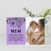 Op maat gemaakte Moederdag cadeau en liefdevolle b Feestdagenkaart (Staand voorkant)