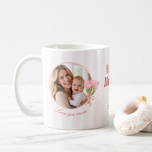 Op maat gemaakte Moederdag cirkel foto liefde ontw Koffiemok