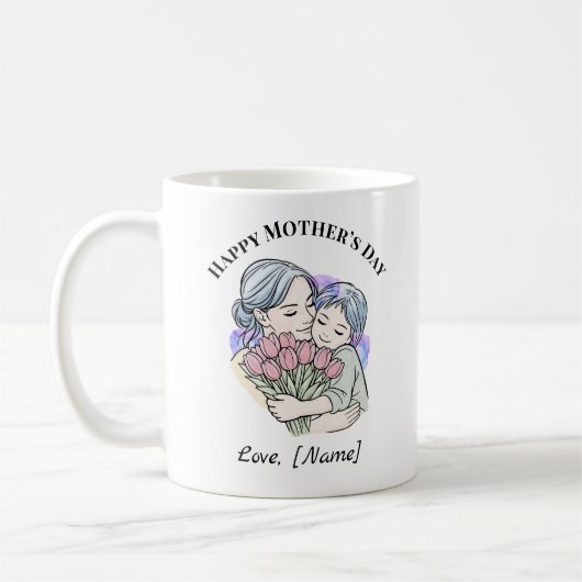 Op maat gemaakte Moederdag Moeder en Kind Mok (Links)