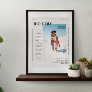 Op maat gemaakte moeders foto aandenken modern ont poster