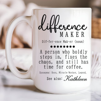 Op maat gemaakte mok, geschenk voor baas en leraar koffiemok